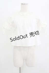 Bubbles / シャーリングブラウス Free オフ H-25-07-13-037-CA-BL-NS-ZH