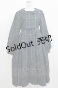FLC / MINA*タータンチェックワンピース M ネイビー H-25-07-13-004-LO-OP-NS-ZH