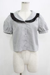 Honey Cinnamon / チェックフリルブラウス Free ブラック H-25-07-13-042-LO-BL-NS-ZH