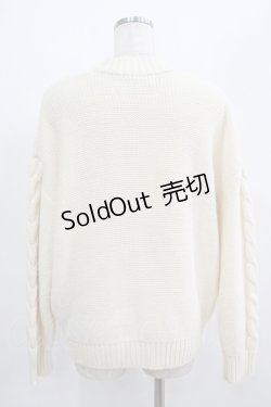 画像3: F&A / ポケット付きケーブルニットカーディガン Free OFF WHITE H-25-07-13-044-LO-TO-NS-ZH