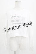 an another angelus / フラワーランゲージロゴプリントカットソー Free OFF WHITE H-25-07-13-045-CA-TS-NS-ZH