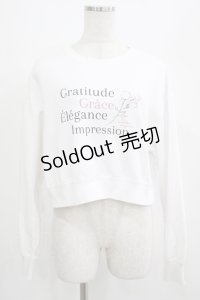 an another angelus / フラワーランゲージロゴプリントカットソー Free OFF WHITE H-25-07-13-045-CA-TS-NS-ZH