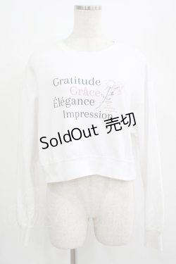 画像1: an another angelus / フラワーランゲージロゴプリントカットソー Free OFF WHITE H-25-07-13-045-CA-TS-NS-ZH