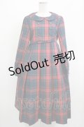 FLC / MINA*タータンチェックワンピース M グリーン H-25-07-13-005-LO-OP-NS-ZH