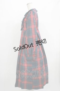 画像2: FLC / MINA*タータンチェックワンピース M グリーン H-25-07-13-005-LO-OP-NS-ZH