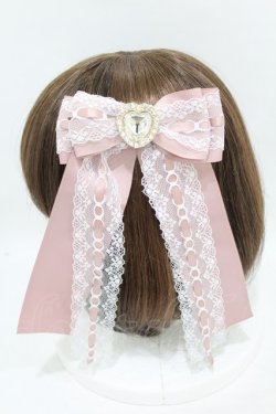 画像2: Princess Melody / オールハートビジュー梯子レース重ねクリップ  ピンク H-25-07-13-1004-EL-AC-NS-ZH