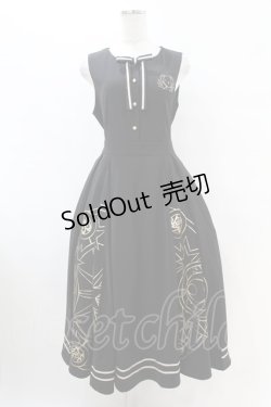 画像1: Hoshibako Works / カードキャプターさくら × HoshibakoWorks タックジャンパースカート Free ブラック H-25-07-13-1038-0-OP-NS-ZH