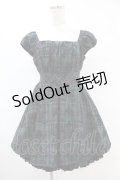 Secret Honey / フロッキープリントチェックワンピース Free グリーン H-25-07-13-1043-CA-OP-NS-ZH