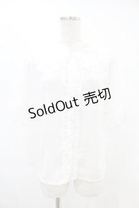 axes femme kawaii / ドットチュール半袖ブラウス M オフ H-25-07-13-1049-AX-BL-NS-ZH