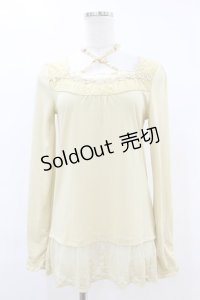 axes femme / ヨークレースプルオーバー M 生成り H-25-07-13-1053-AX-TO-NS-ZH