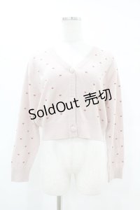 evelyn / ハートドット刺繍カーディガン Free ピンク/レッド H-25-07-13-1055-LO-TO-NS-ZH