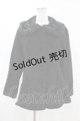 axes femme POETIQUE / ファー襟ショートコート M ブラック H-25-07-13-1060-AX-CO-NS-ZH