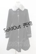 axes femme POETIQUE / 雪の結晶刺繍コート M ブラック H-25-07-13-1061-AX-CO-NS-ZH