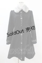 axes femme POETIQUE / 雪の結晶刺繍コート M ブラック H-25-07-13-1061-AX-CO-NS-ZH
