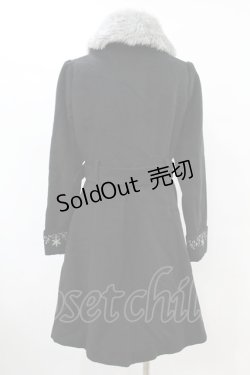 画像2: axes femme POETIQUE / 雪の結晶刺繍コート M ブラック H-25-07-13-1061-AX-CO-NS-ZH