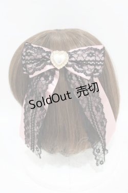 画像2: Princess Melody / パールハートレースおりぼんクリップ  ピンク H-25-07-13-1001-EL-AC-NS-ZH