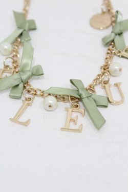 画像2: Maison de FLEUR / ブランドロゴバッグチャーム  グリーン H-25-07-13-1014-LO-ZA-NS-ZH