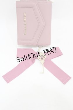 画像2: Maison de FLEUR / キーリボンミニウォレット  ピンク H-25-07-13-1015-LO-ZA-NS-ZH
