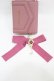 画像2: Maison de FLEUR / キーリボンミニウォレット  ピンク H-25-07-13-1015-LO-ZA-NS-ZH (2)