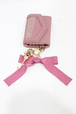 画像2: Maison de FLEUR / キーリボンキーケース  ピンク H-25-07-13-1016-LO-ZA-NS-ZH