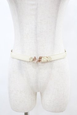 画像1: axes femme / ローズ・オ・ショコラ細ベルト  生成り H-25-07-13-1019-AX-ZA-NS-ZH