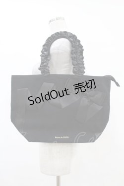 画像1: Maison de FLEUR / Maison de FLEUR×Misako Aoki/Mリボンキャンバストートバッグ  ブラック H-25-07-13-1024-LO-BG-NS-ZH