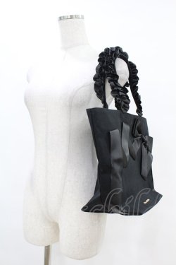 画像2: Maison de FLEUR / Maison de FLEUR×Misako Aoki/Mリボンキャンバストートバッグ  ブラック H-25-07-13-1024-LO-BG-NS-ZH