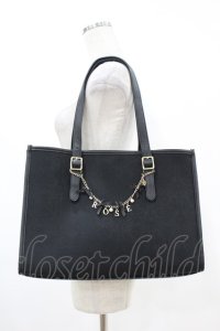 Maison de FLEUR / Aurora/ジャカードトートバッグ  ブラック H-25-07-13-1025-LO-BG-NS-ZH