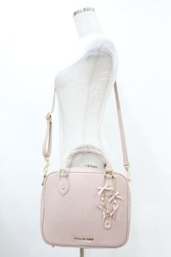 画像1: Maison de FLEUR / 梅田エスト限定ビジューチャーム付きショルダーバッグ  ピンク H-25-07-13-1026-LO-BG-NS-ZH