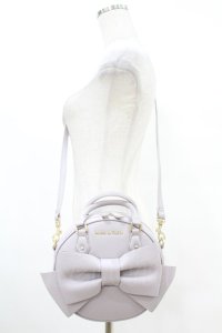 Maison de FLEUR / Maison de FLEUR×Misako Aoki/ラウンドリボンショルダーバッグ  ラベンダー H-25-07-13-1029-LO-BG-NS-ZH