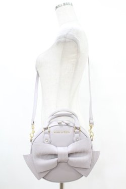 画像1: Maison de FLEUR / Maison de FLEUR×Misako Aoki/ラウンドリボンショルダーバッグ  ラベンダー H-25-07-13-1029-LO-BG-NS-ZH