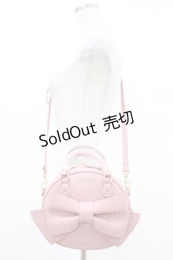 画像1: Maison de FLEUR / Maison de FLEUR×Misako Aoki/ラウンドリボンショルダーバッグ  ピンク H-25-07-13-1030-LO-BG-NS-ZH