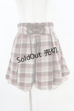 画像1: axes femme / チェックキュロット M ベージュ H-25-07-13-1032-AX-PA-NS-ZH