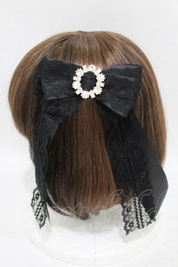 画像2: Princess Melody / ビジューリングレース重ねクリップ  ブラック H-25-07-13-1003-EL-AC-NS-ZH