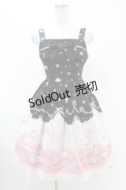 画像1: BABY,THE STARS SHINE BRIGHT / Lovely Sweet Room柄リボンジャンパースカート Free ブラック H-25-07-13-1037-BA-OP-NS-ZH