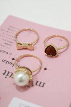 画像2: m petit by misako / AM3PPLハートリング 11号×2個/13号×1個 ゴールド H-25-07-13-067-LO-AC-NS-ZH