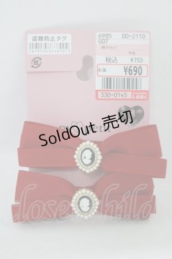 画像1: m petit by misako / AM2Pクリップ  レッド H-25-07-13-073-LO-AC-NS-ZH