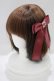 画像1: Maison de FLEUR / ビジューサテンリボンバレッタ  ボルドー H-25-07-13-074-LO-AC-NS-ZH (1)