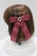 画像2: Maison de FLEUR / ビジューサテンリボンバレッタ  ボルドー H-25-07-13-074-LO-AC-NS-ZH (2)