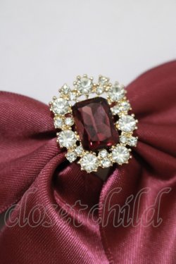 画像3: Maison de FLEUR / ビジューサテンリボンバレッタ  ボルドー H-25-07-13-074-LO-AC-NS-ZH