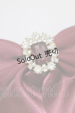 画像3: Maison de FLEUR / ビジューサテンリボンバレッタ  ボルドー H-25-07-13-074-LO-AC-NS-ZH