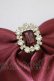 画像3: Maison de FLEUR / ビジューサテンリボンバレッタ  ボルドー H-25-07-13-074-LO-AC-NS-ZH (3)