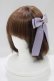 画像1: Maison de FLEUR / ビジューサテンリボンバレッタ  ラベンダー H-25-07-13-076-LO-AC-NS-ZH (1)