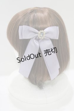 画像2: Maison de FLEUR / ビジューサテンリボンバレッタ  ラベンダー H-25-07-13-076-LO-AC-NS-ZH