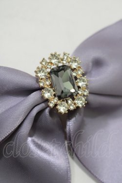画像3: Maison de FLEUR / ビジューサテンリボンバレッタ  ラベンダー H-25-07-13-076-LO-AC-NS-ZH