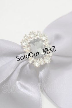 画像3: Maison de FLEUR / ビジューサテンリボンバレッタ  ラベンダー H-25-07-13-076-LO-AC-NS-ZH