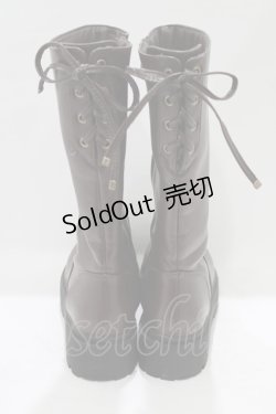 画像3: Fi.n.t / バックレースアップロングブーツ M/23.5cm ブラウン H-25-07-13-077-CA-SH-NS-ZH