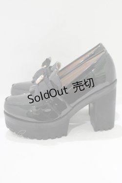 画像2: Rojita / パールビジューシアーリボンローファー M（靴裏LL表記） ブラック H-25-07-13-078-LO-SH-NS-ZH