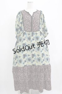 axes femme purple label / 花柄ワンピース Free グリーン H-25-07-13-008-AX-OP-NS-ZH