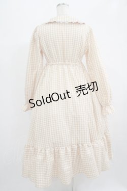 画像3: FLC / 星名桜子/ギンガムチェックワンピース M ベージュ H-25-07-13-001-LO-OP-NS-ZH